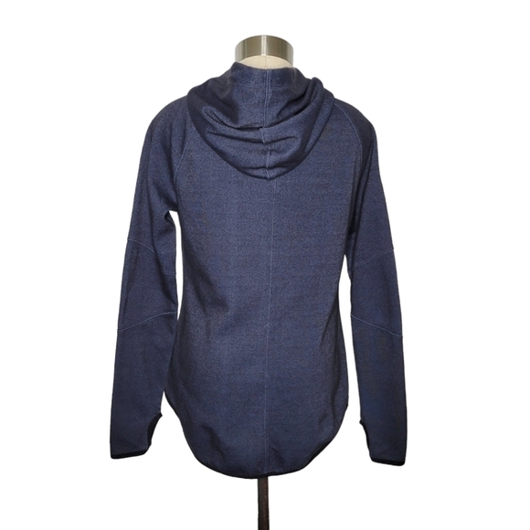 Old Navy Women’s Size S Go-Warm Tech-Fleece Zip-Up Activewear Hoodie Blue - Picture 3 of 9